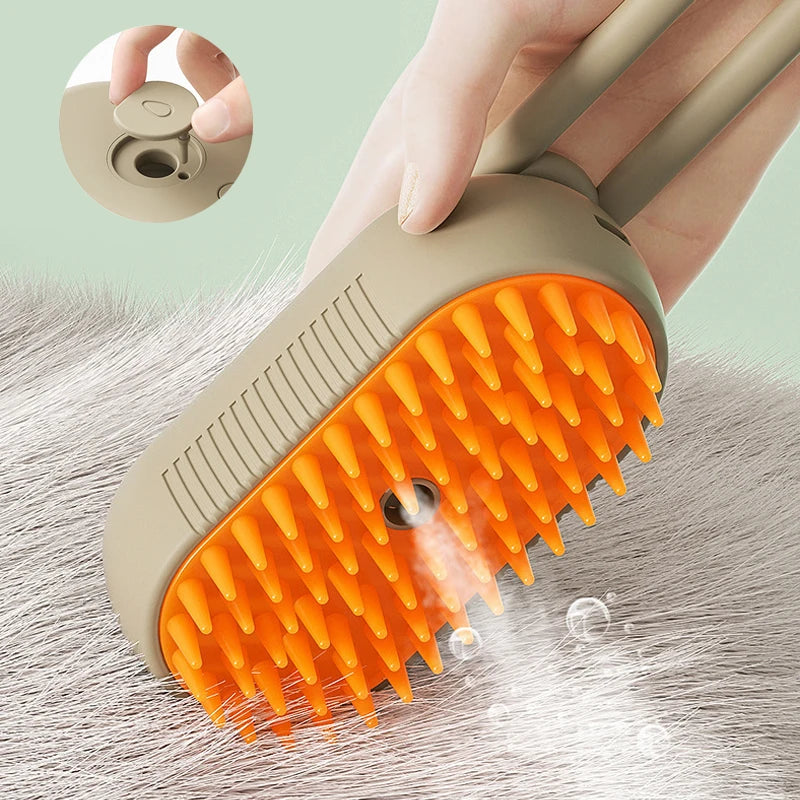 Pawmi™ SteamBrush – 3-in-1 Electric Pet Comb with Gentle Steam & Hair Removal