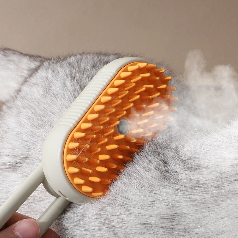 Pawmi™ SteamBrush – 3-in-1 Electric Pet Comb with Gentle Steam & Hair Removal