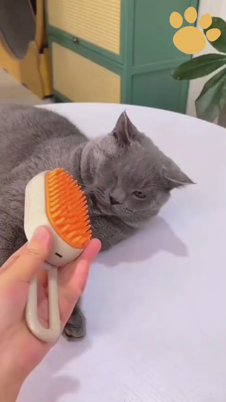 Pawmi™ SteamBrush – 3-in-1 Electric Pet Comb with Gentle Steam & Hair Removal